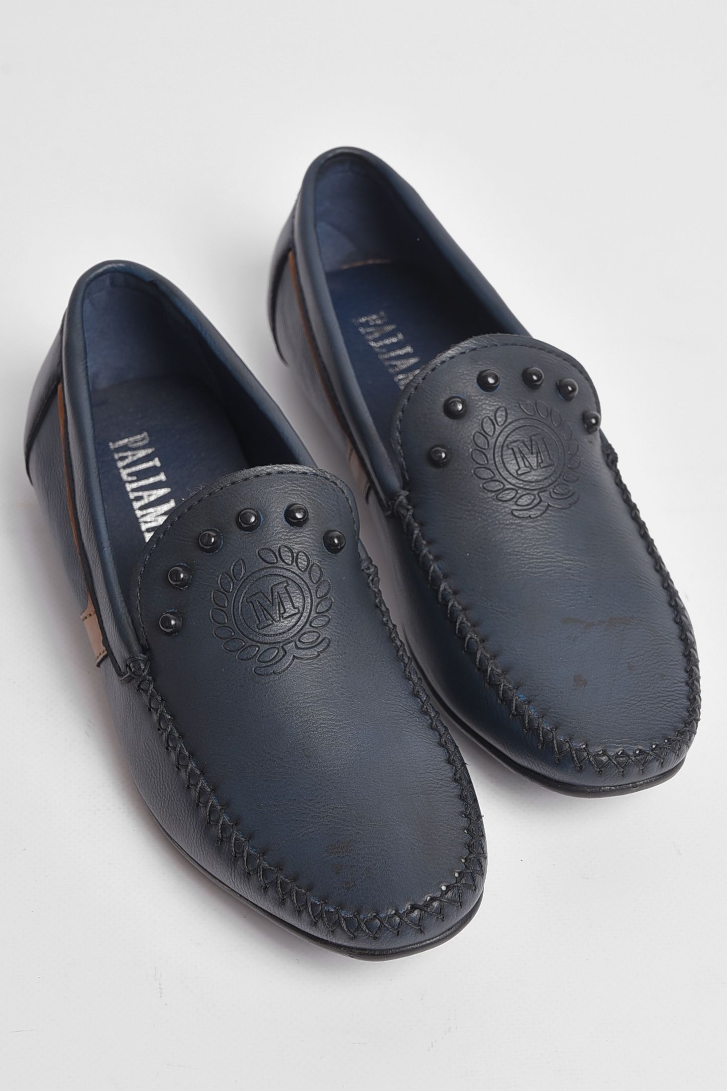 Фото товару Туфлі підліткові для хлопчика темно-синього кольору №2