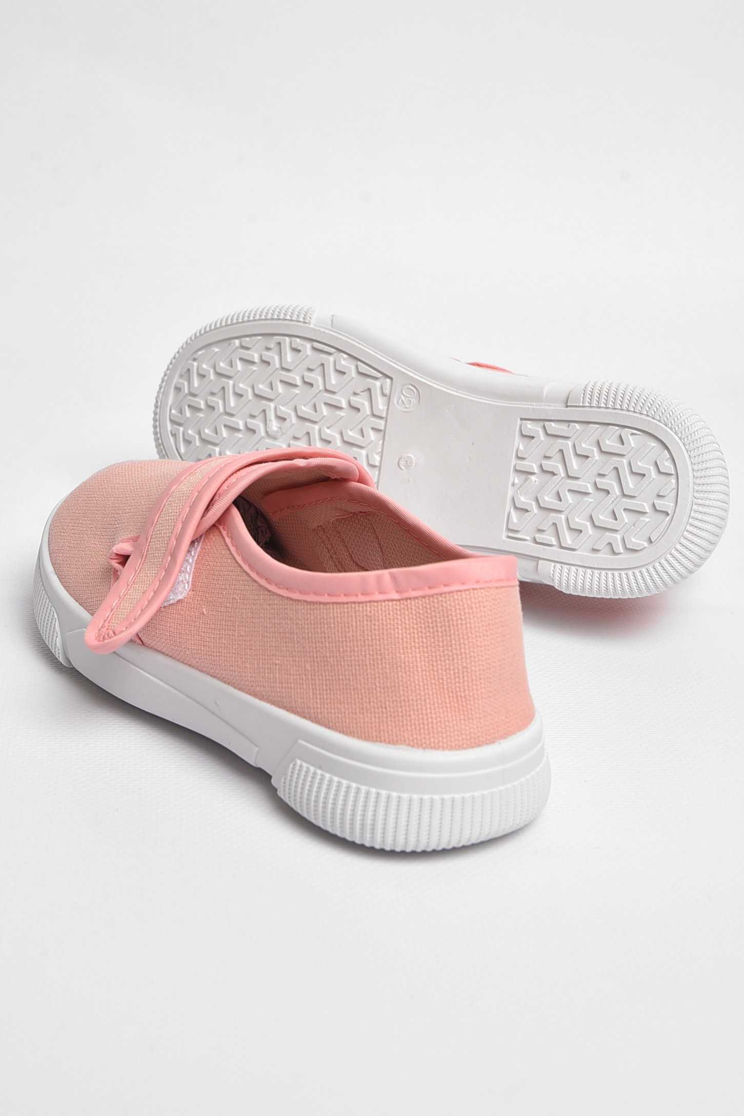 Фото товару Мокасини дитячі світло-рожевого кольору на липучці №3