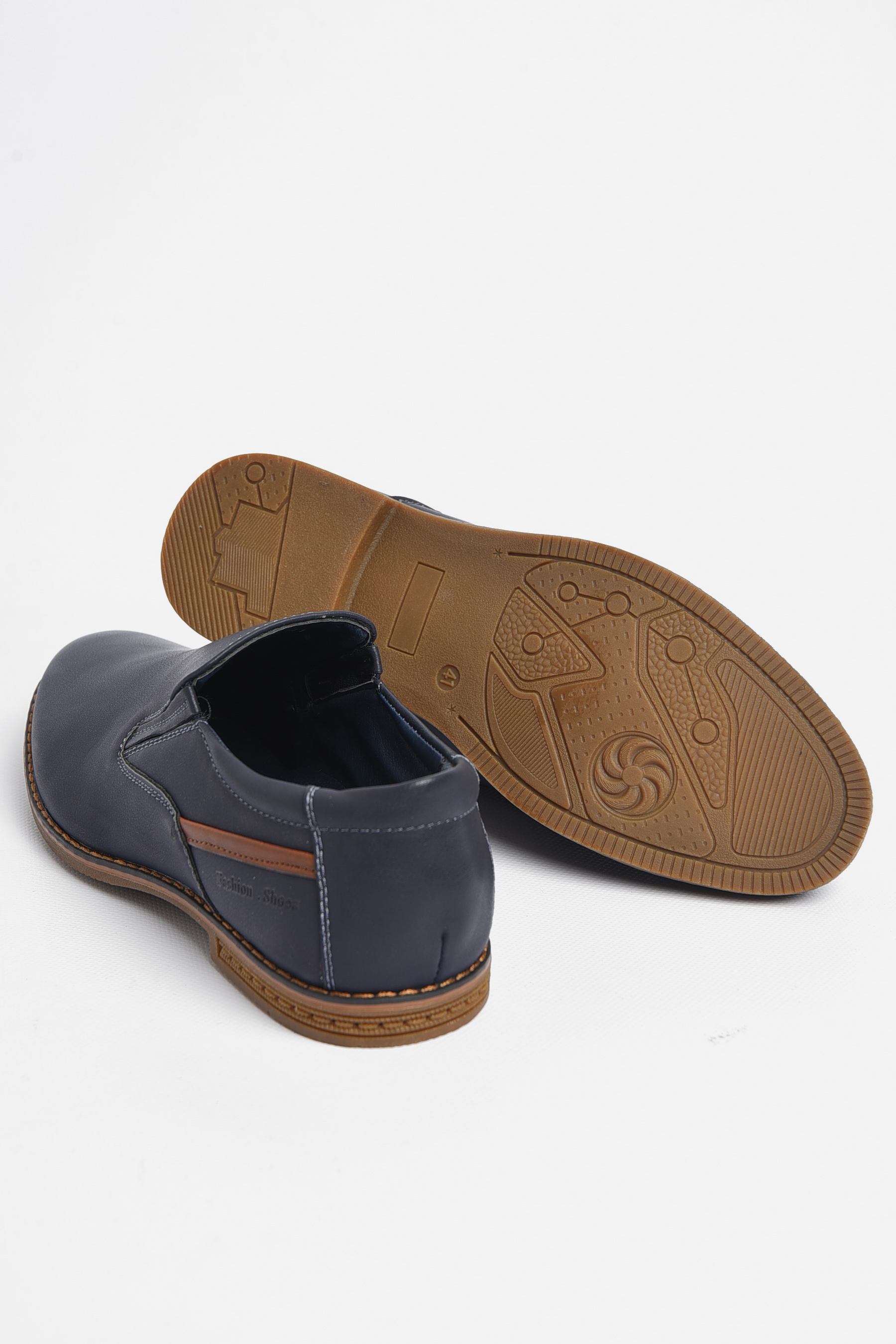 Фото товару Туфлі підліткові для хлопчика темно-синього кольору №1