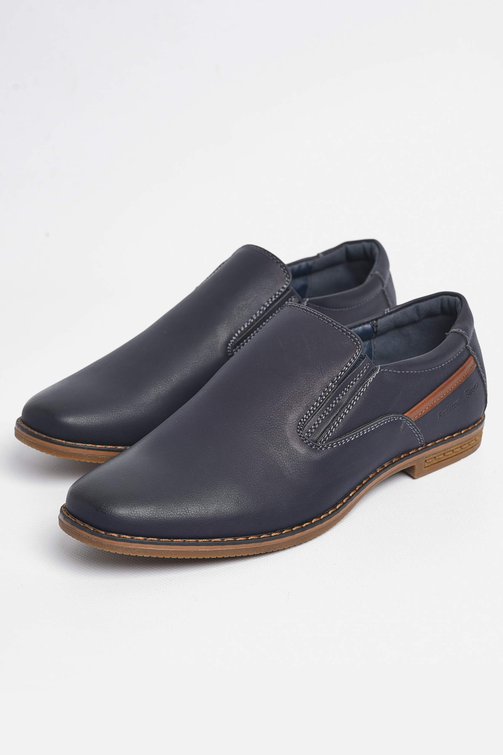 Фото товару Туфлі підліткові для хлопчика темно-синього кольору №3