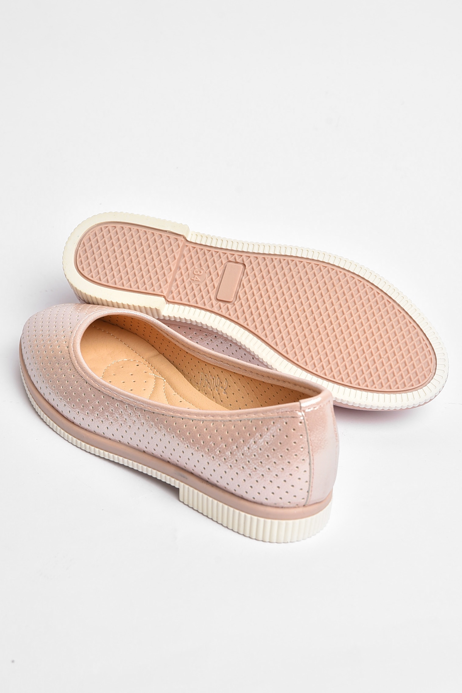 Фото товару Балетки дитячі для дівчинки рожевого кольору №3