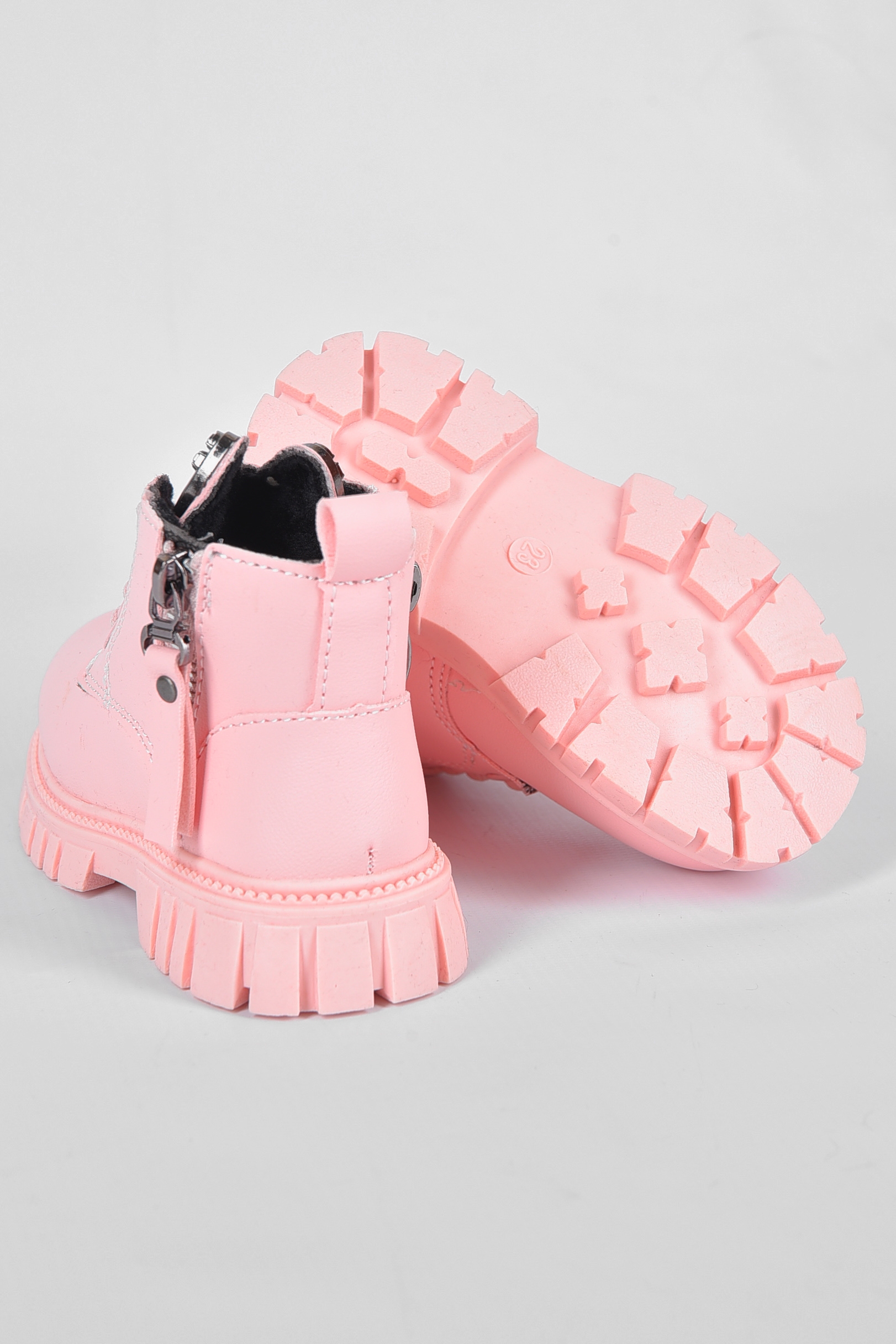 Фото товару Черевики дитячі демісезон світло-рожевого кольору на флісі №3