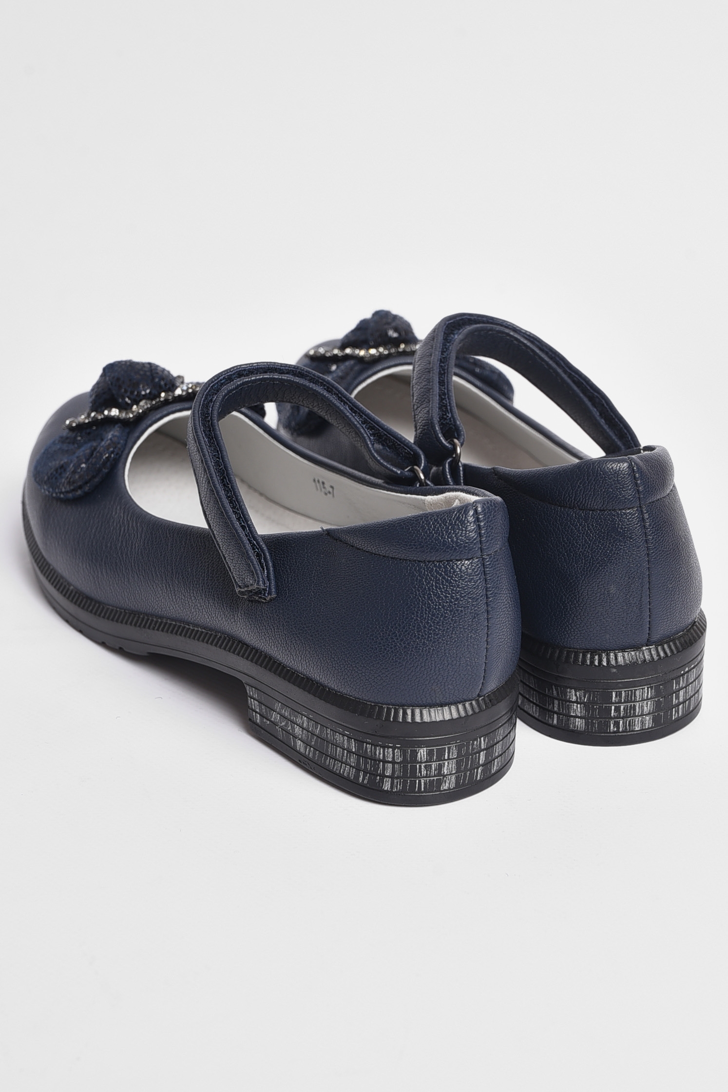 Фото товару Туфлі дитячі для дівчинки синього кольору №3