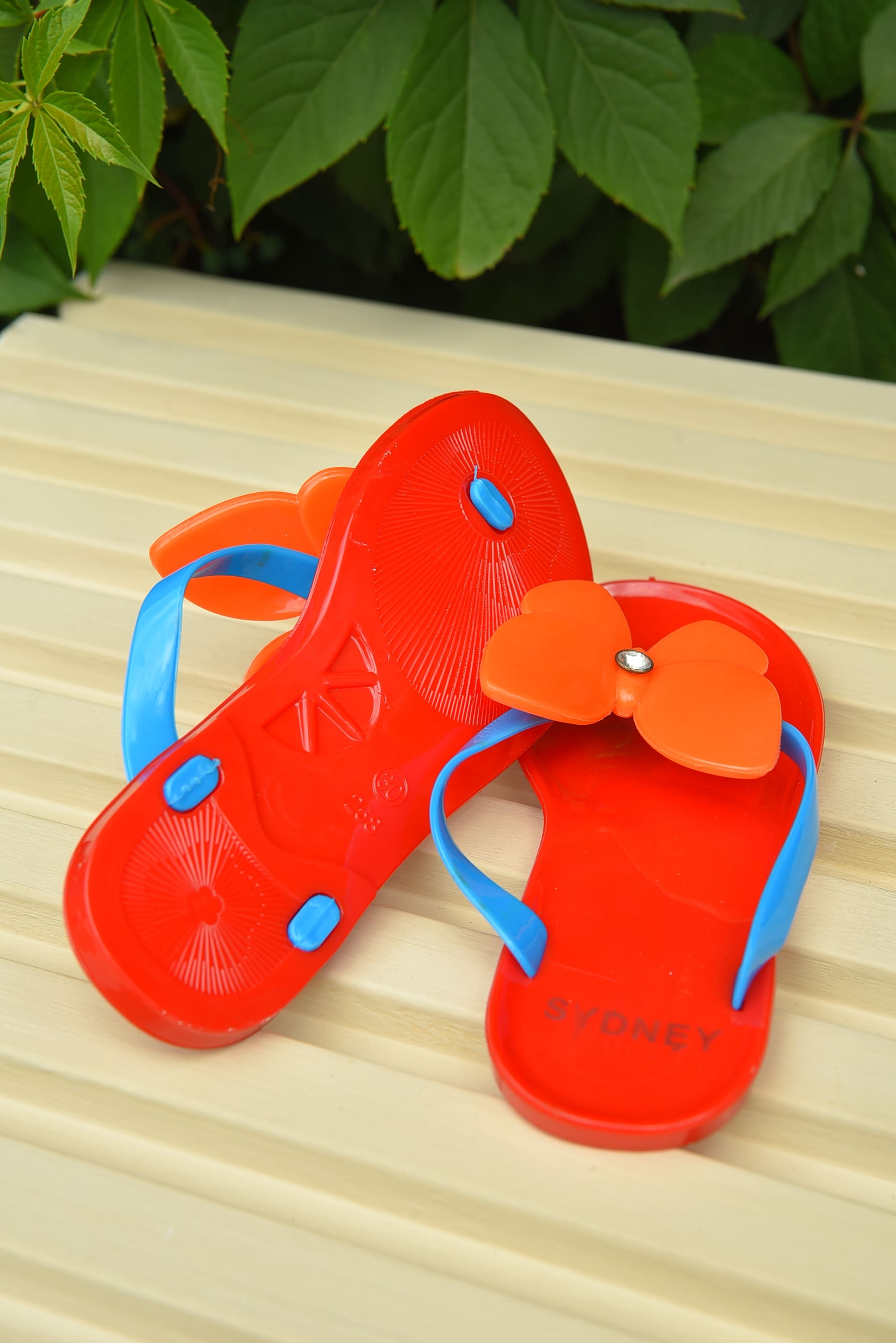 Фото товару В'єтнамки дитячі дівчинка червоного кольору №3