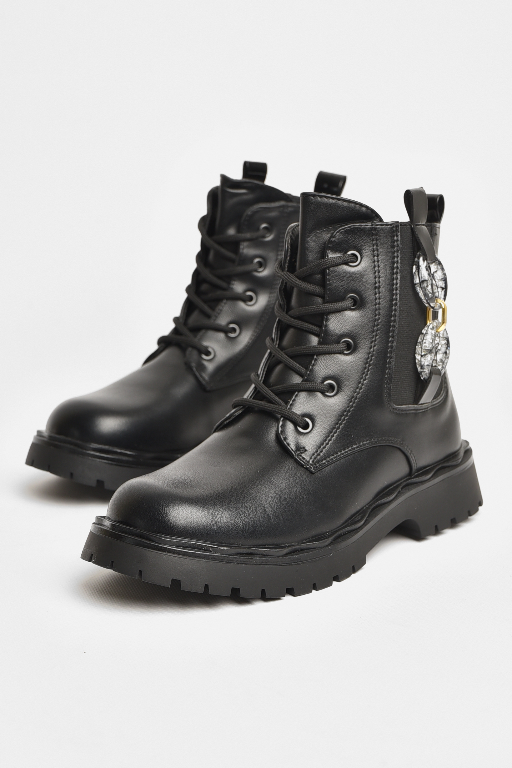 Фото товару Черевики дитячі для дівчинки чорного кольору зимові №2