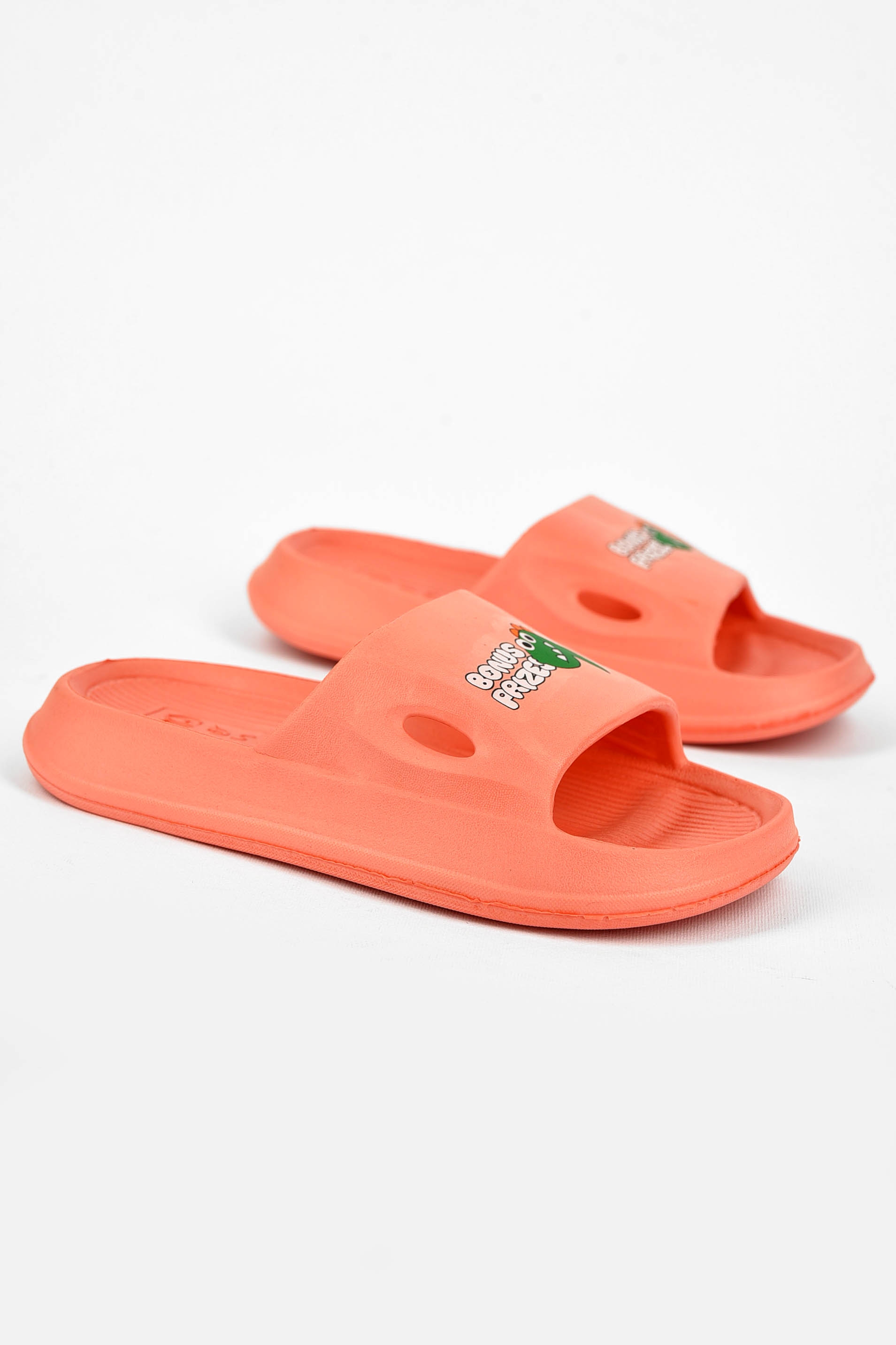 Фото товару Шльопанці дитячі для дівчинки піна помаранчевого кольору №1