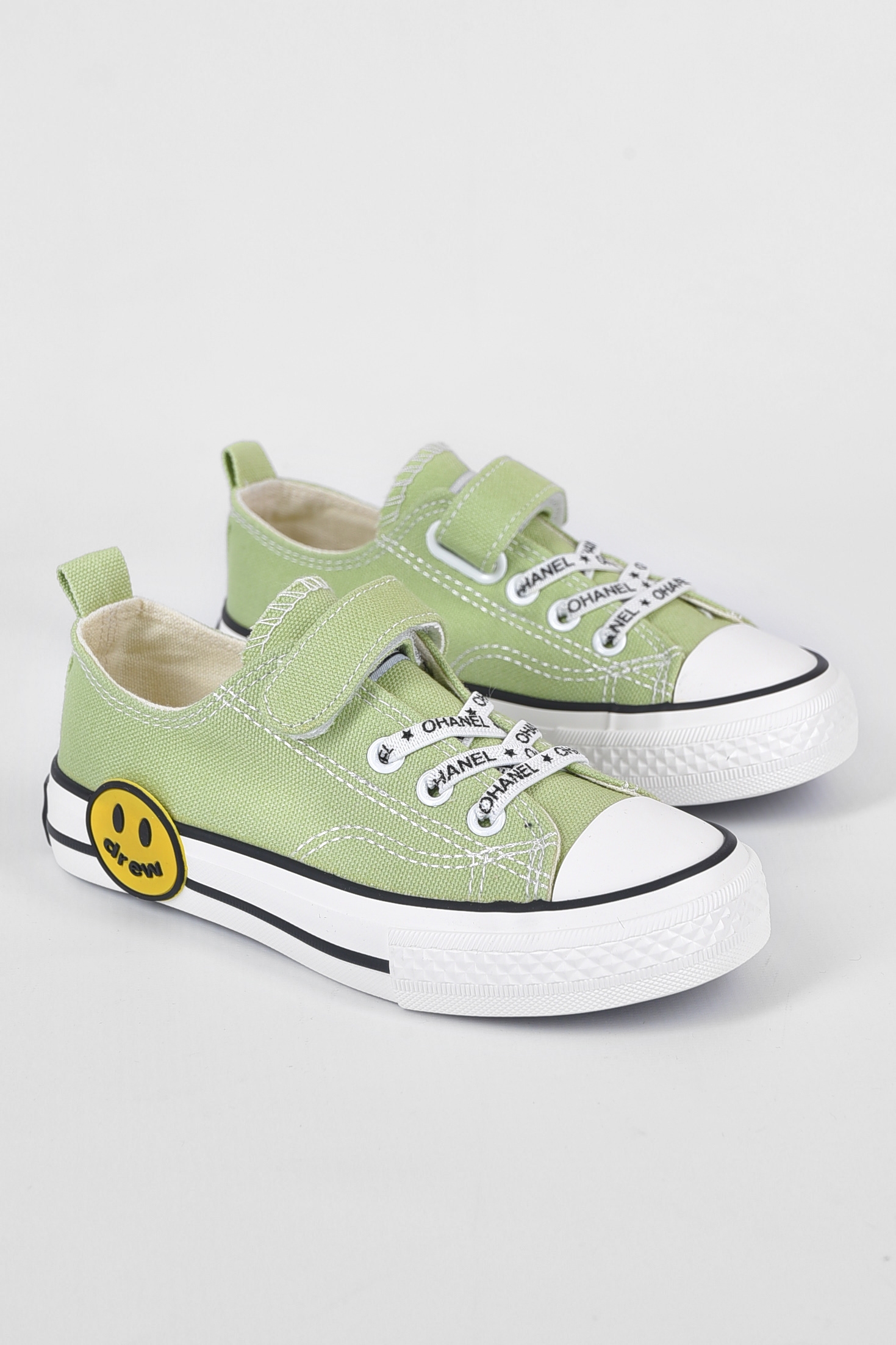 Фото товару Кеди дитячі салатового кольору текстиль №2