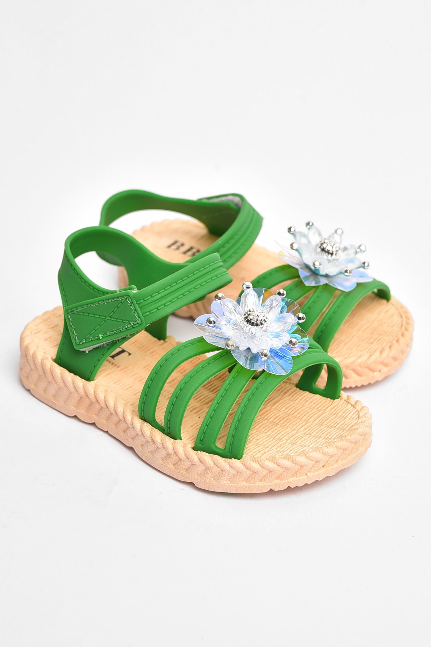 Фото товару Босоніжки дитячі силіконові зеленого кольору №1