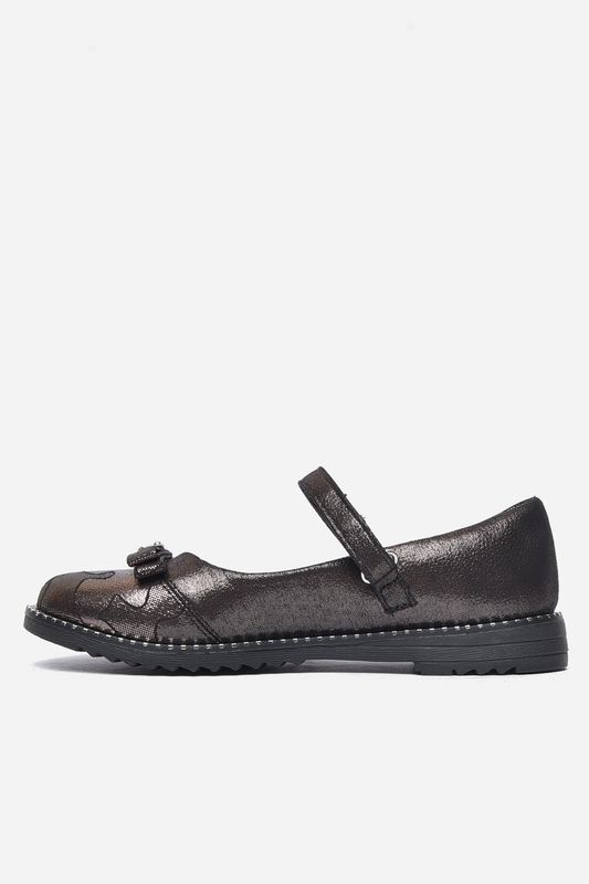 Фото товару Туфлі дитячі дівчинка з бантиком коричневого кольору №2 thumbnail