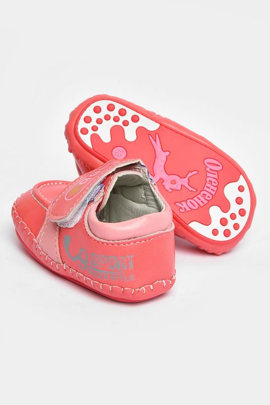 Фото товару Пінетки дитячі для дівчинки темно-рожевого кольору №1 thumbnail