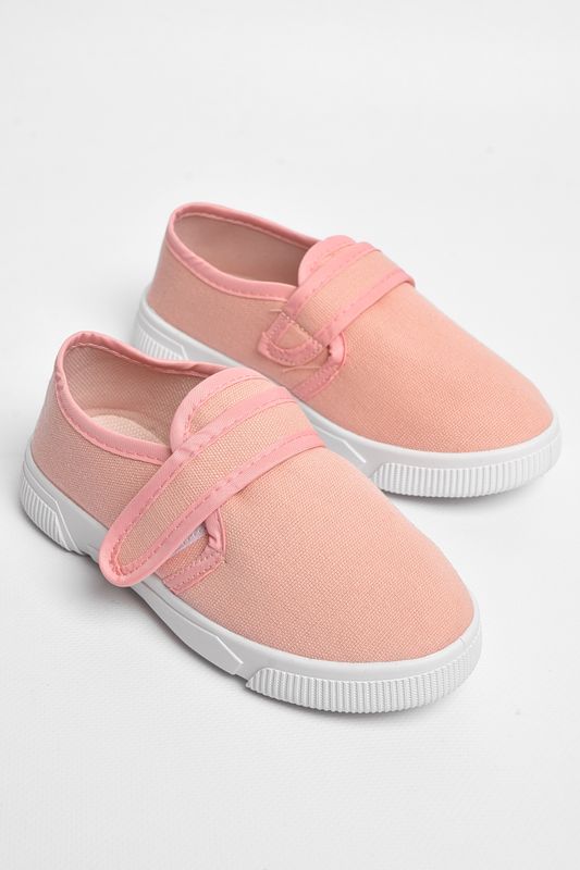 Фото товару Мокасини дитячі світло-рожевого кольору на липучці №1 thumbnail