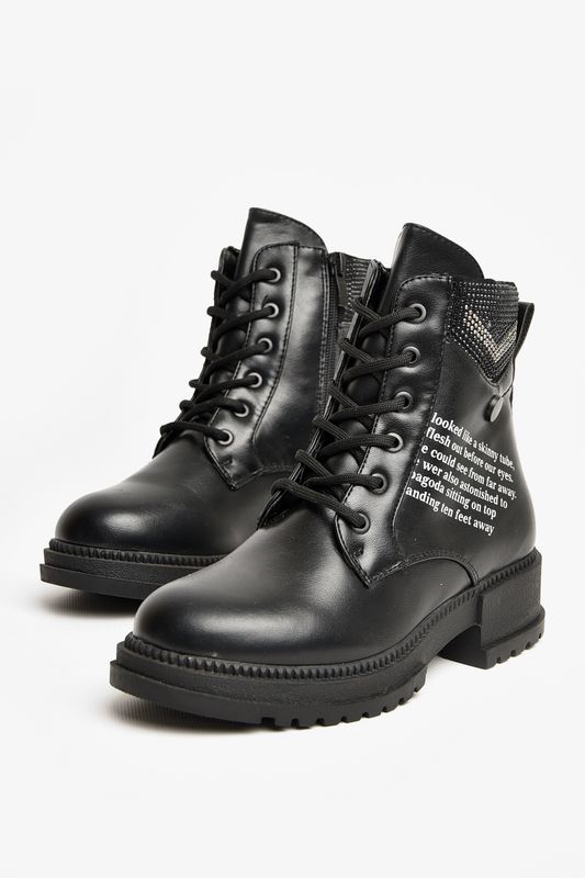 Фото товару Черевики дитячі демісезонні чорного кольору