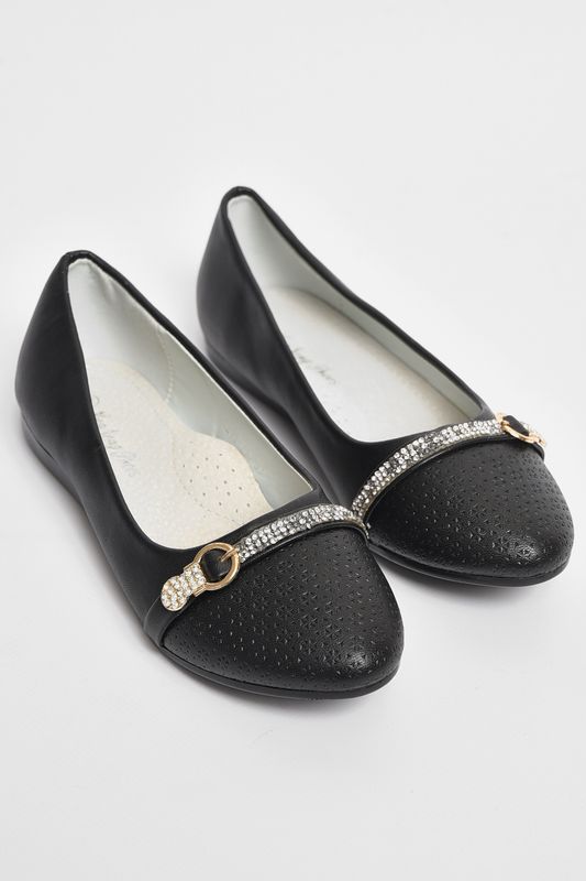 Фото товару Балетки дитячі для дівчинки чорного кольору