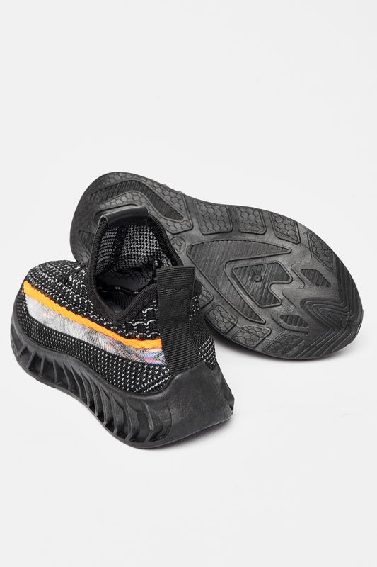 Фото товару Кросівки дитячі для хлопчика текстильні чорного кольору №1 thumbnail