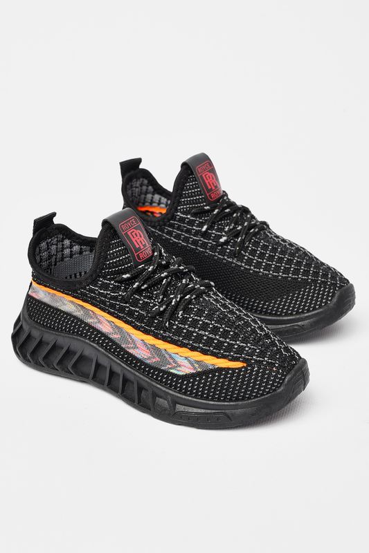 Фото товару Кросівки дитячі для хлопчика текстильні чорного кольору №3 thumbnail