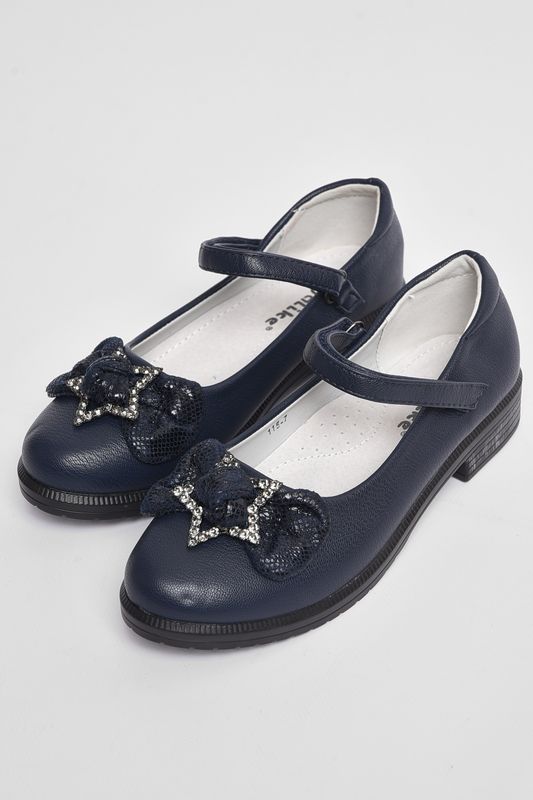 Фото товару Туфлі дитячі для дівчинки синього кольору №2 thumbnail