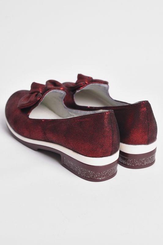 Фото товару Туфлі дитячі для дівчинки бордового кольору
