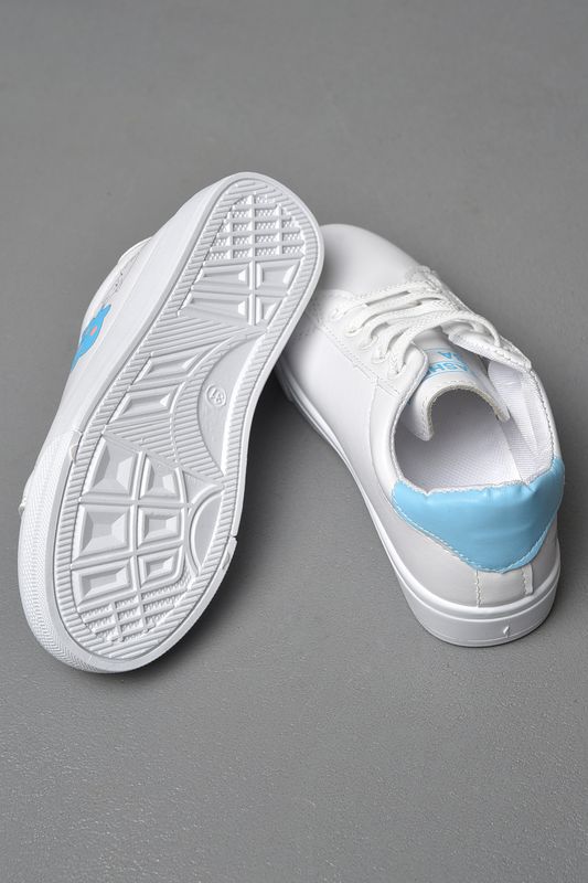 Фото товару Кросівки дитячі білого кольору на шнурівці №3 thumbnail