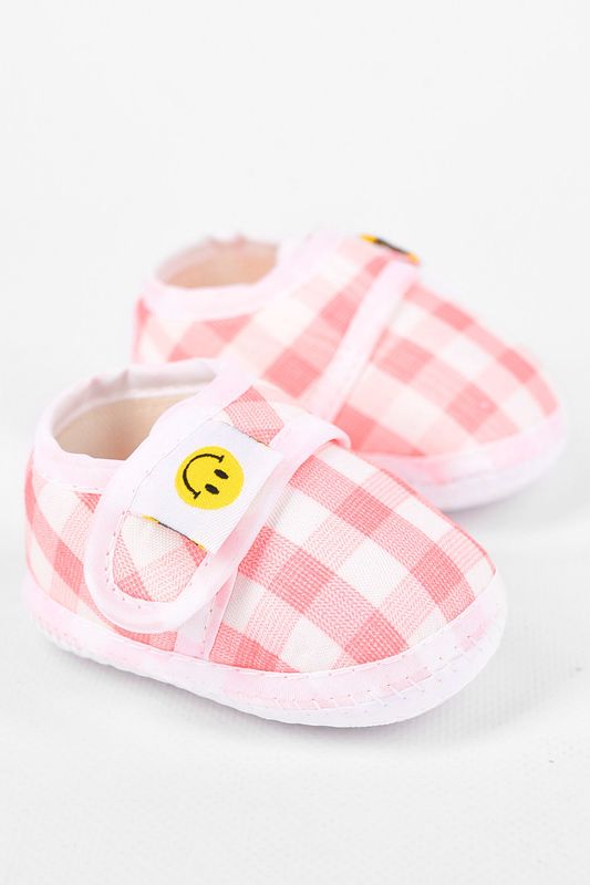 Фото товару Пінетки дитячі для дівчинки коралового кольору