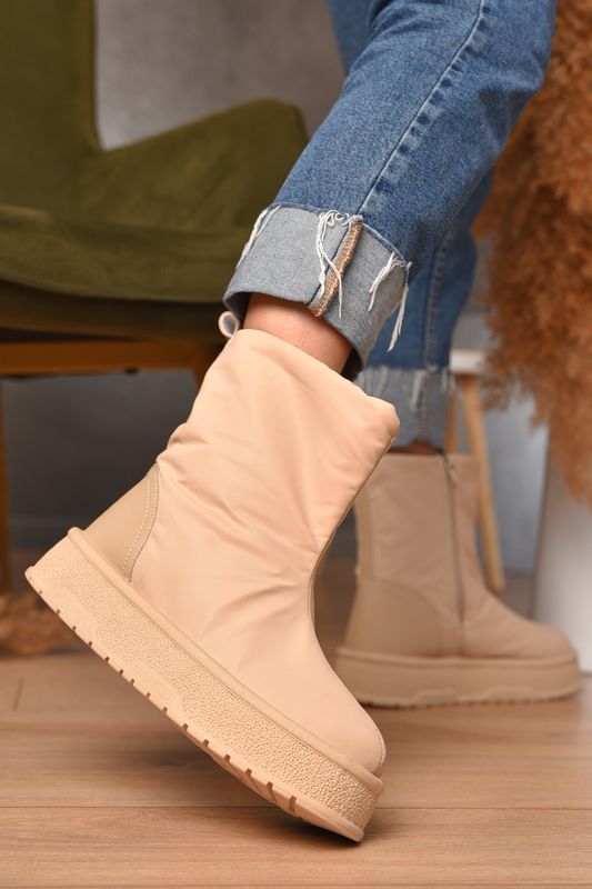 Фото товару Уггі жіночі на хутрі бежевого кольору №3 thumbnail