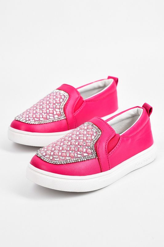 Фото товару Мокасини дитячі для дівчинки рожевого кольору без застібки №2 thumbnail