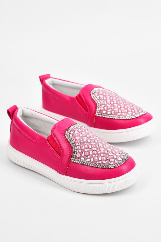 Фото товару Мокасини дитячі для дівчинки рожевого кольору без застібки №3 thumbnail