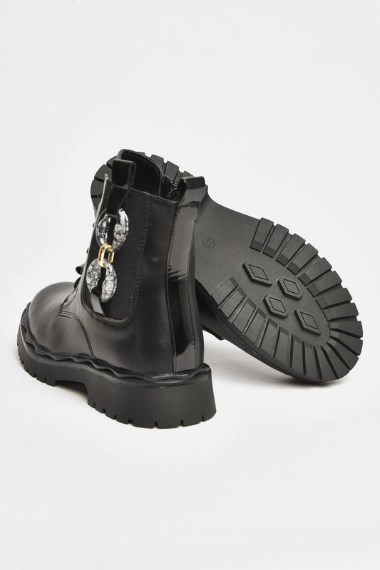 Фото товару Черевики дитячі для дівчинки чорного кольору зимові №3 thumbnail