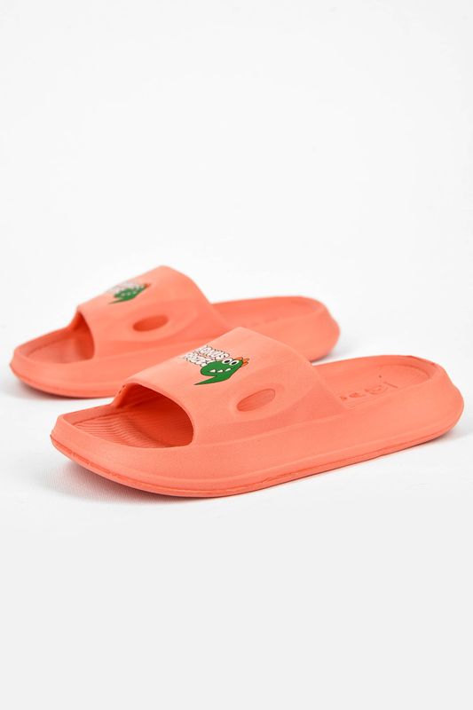 Фото товару Шльопанці дитячі для дівчинки піна помаранчевого кольору №3 thumbnail