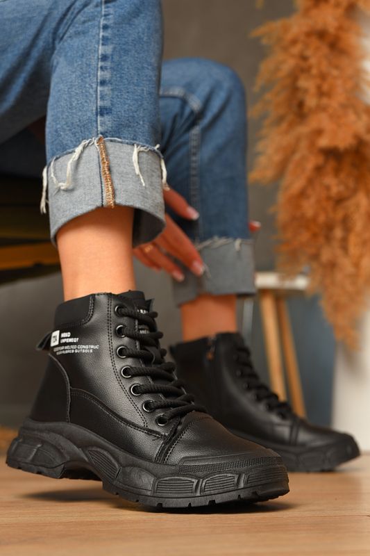 Фото товару Черевики жіночі єврозима чорного кольору №3 thumbnail