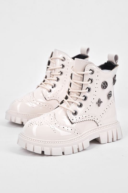 Фото товару Черевики дитячі для дівчинки демісезонні молочного кольору №1 thumbnail