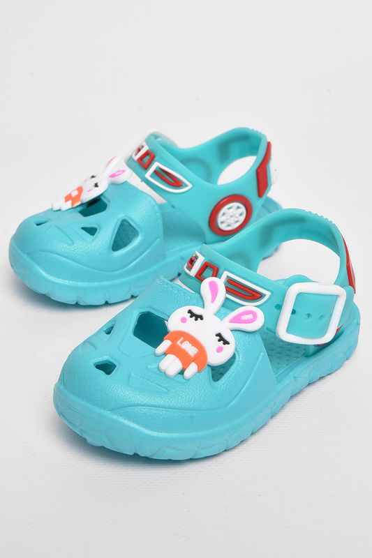 Фото товару Сандалі дитячі піна для дівчинки бірюзового кольору №3 thumbnail