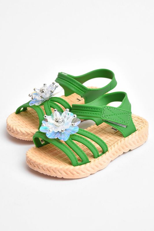 Фото товару Босоніжки дитячі силіконові зеленого кольору №2 thumbnail