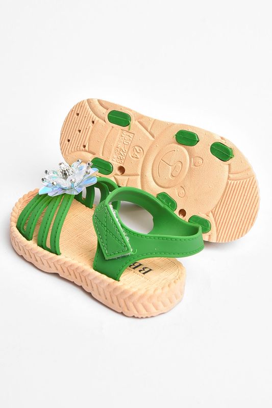 Фото товару Босоніжки дитячі силіконові зеленого кольору №3 thumbnail