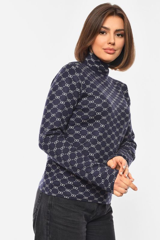 Фото товару Светр жіночий темно-синього кольору