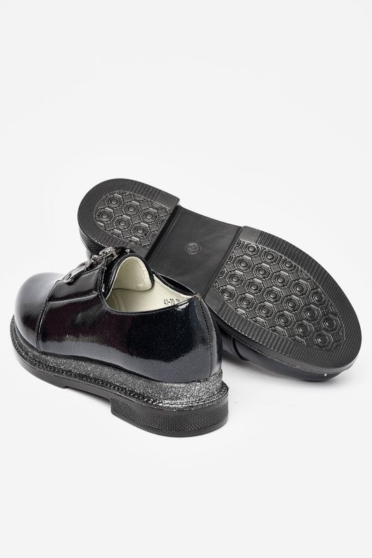 Фото товару Туфлі дитячі для дівчинки чорного кольору №1 thumbnail