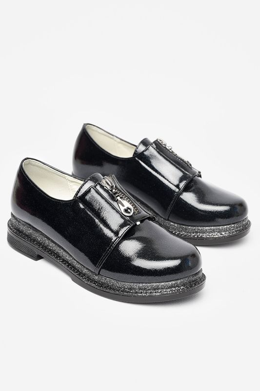 Фото товару Туфлі дитячі для дівчинки чорного кольору №2 thumbnail