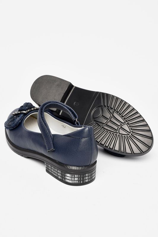 Фото товару Туфлі дитячі для дівчинки темно-синього кольору №2 thumbnail