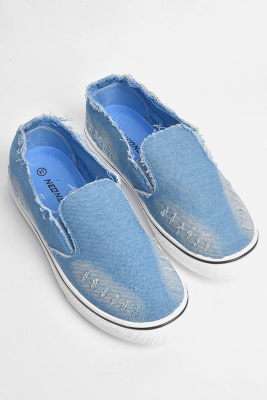 Фото товару Мокасини дитячі для дівчинки блакитного кольору №1 thumbnail