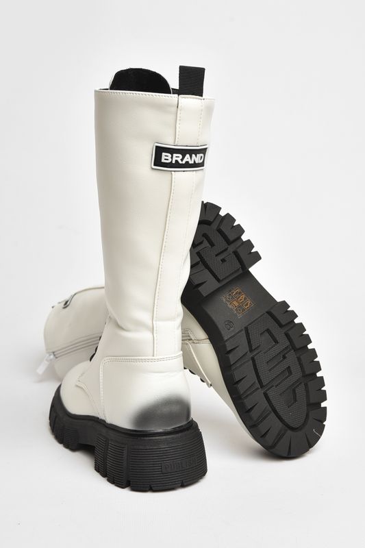 Фото товару Чоботи демісезонні дитячі дівчинка білого кольору