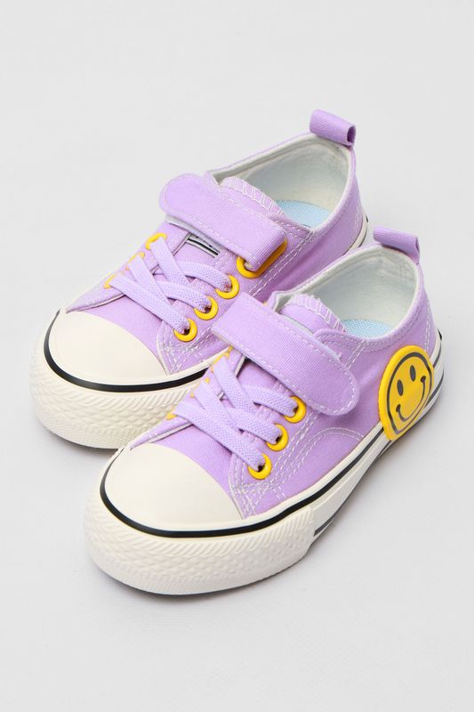 Фото товару Кеди дитячі бузкового кольору текстиль