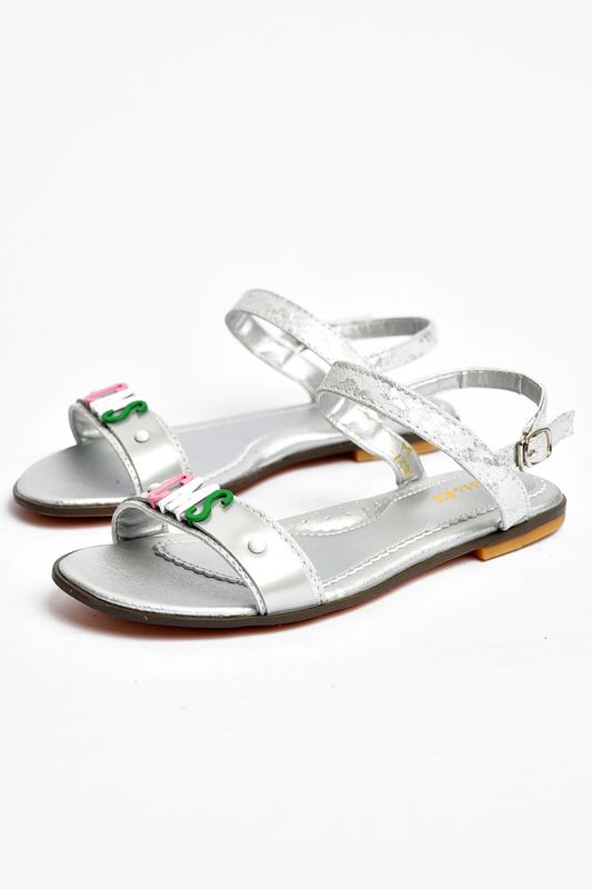 Фото товару Босоніжки для дівчинки сірого кольору