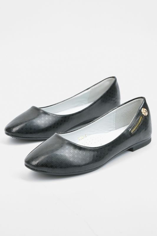 Фото товару Балетки для дівчинки чорного кольору