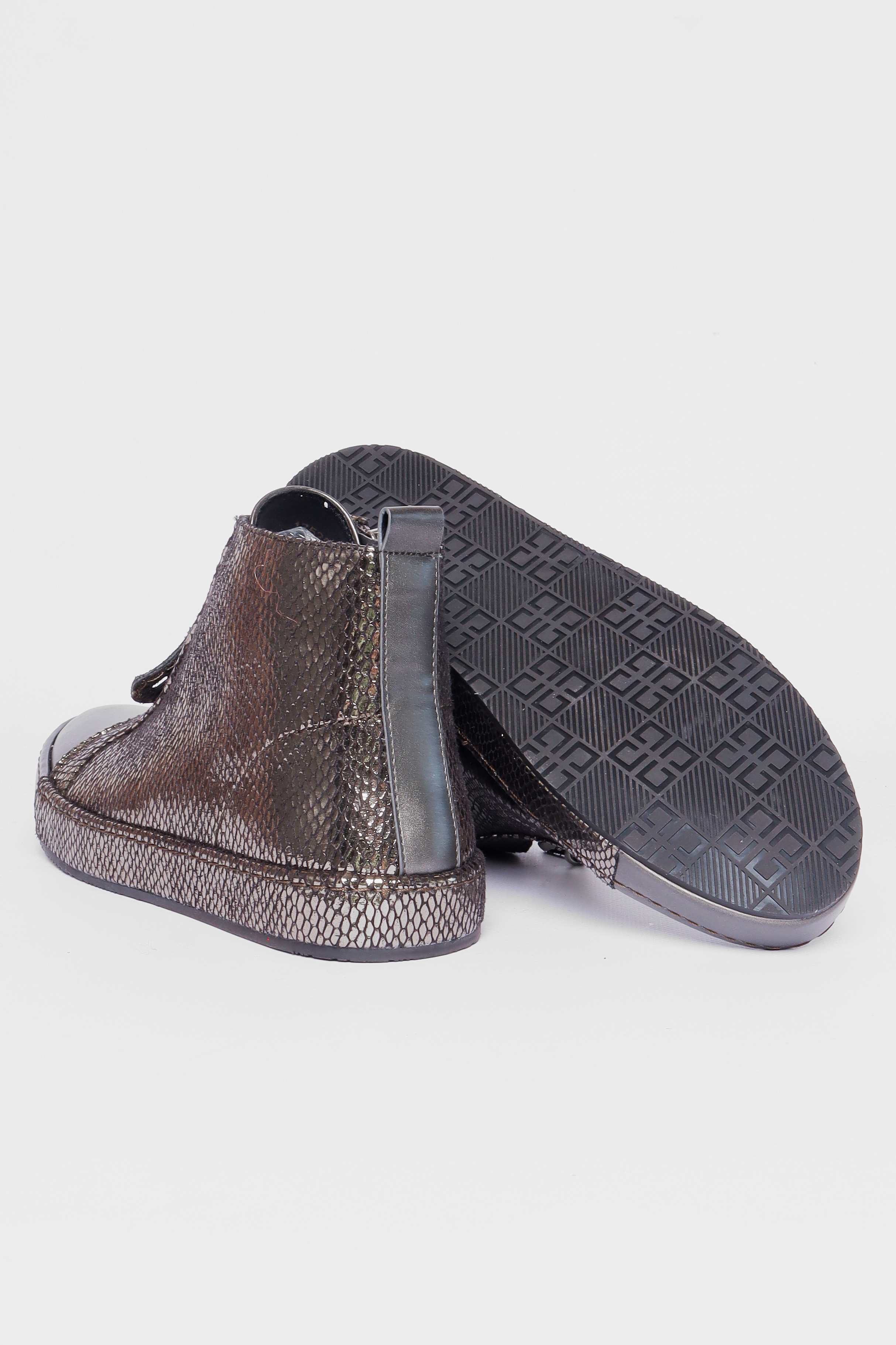 Фото товару Черевики жіночі демісезонні бронзового кольору на блискавці №3