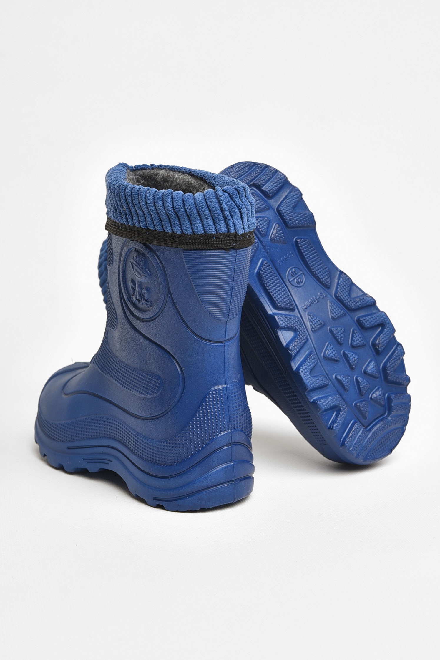 Фото товару Чоботи піна дитячі темно-синього кольору зі з`ємною шкарпеткою №1