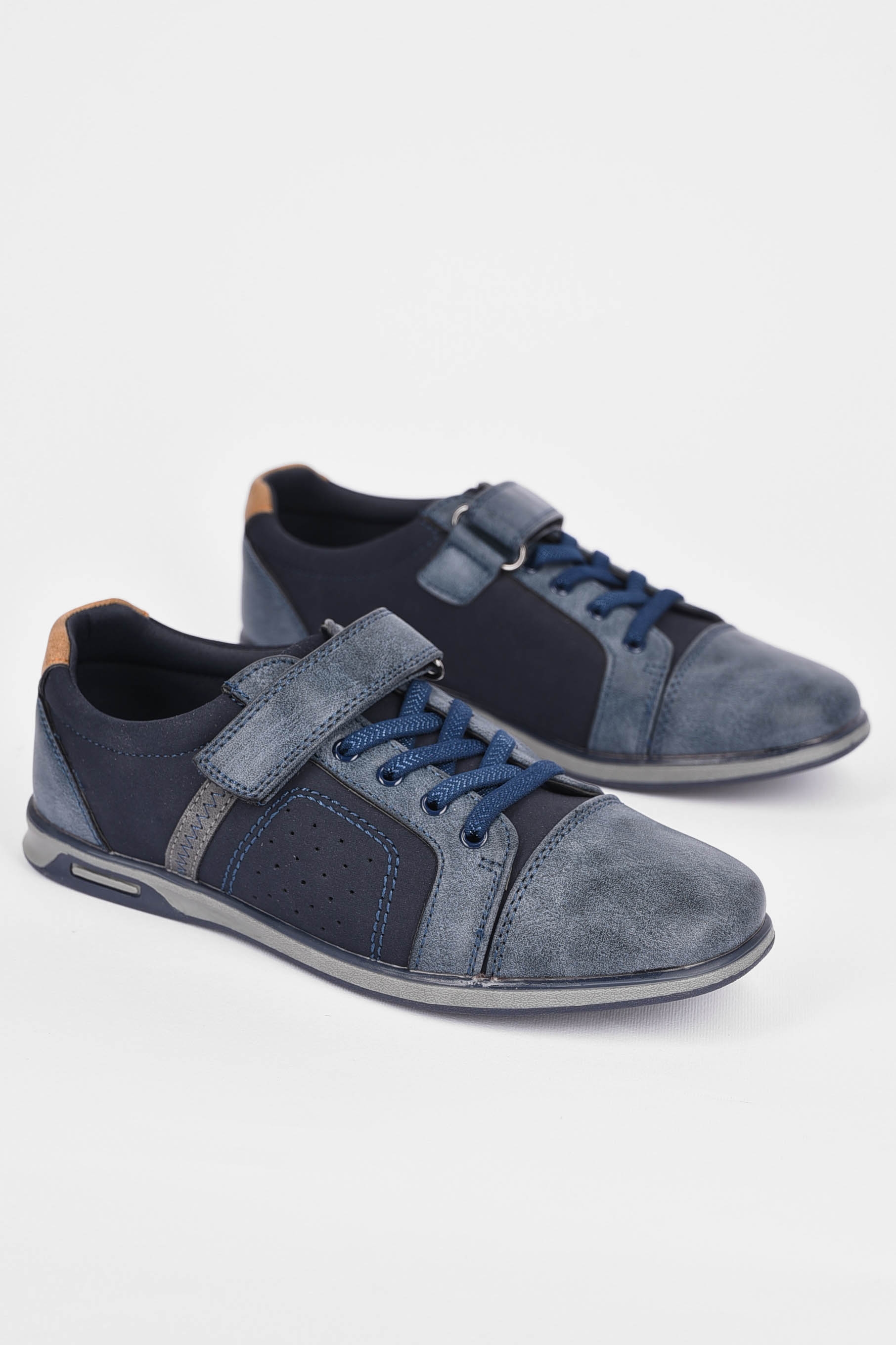 Фото товару Туфлі дитячі для хлопчика темно-синього кольору №1