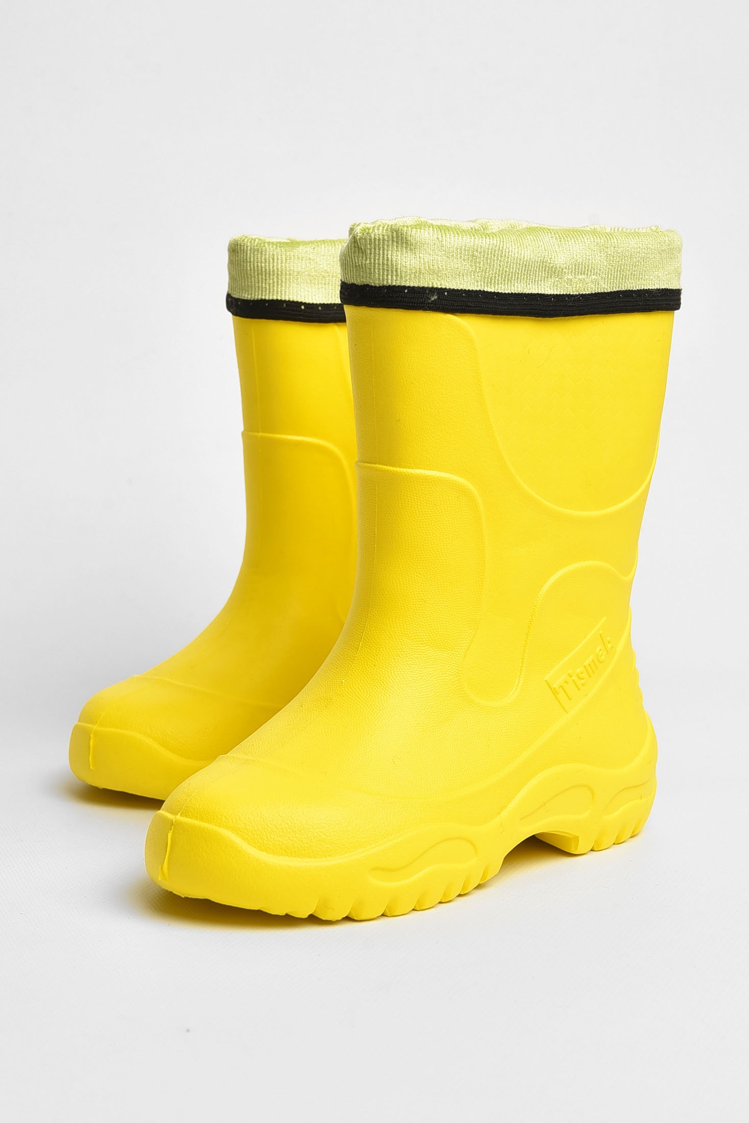 Фото товару Чоботи піна дитячі для підлітка жовтого кольору зі з`ємною шкарпеткою №2