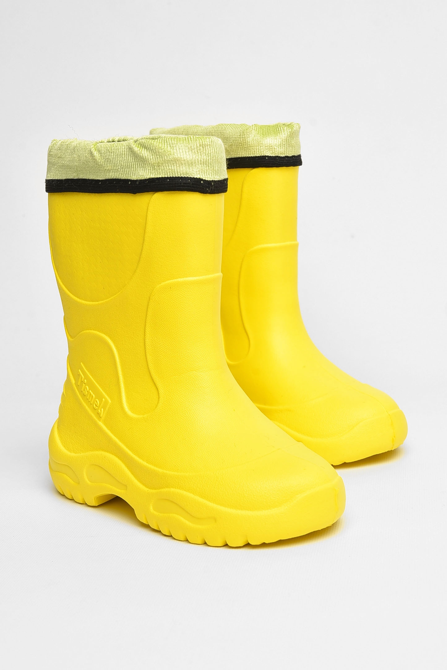 Фото товару Чоботи піна дитячі для підлітка жовтого кольору зі з`ємною шкарпеткою №1