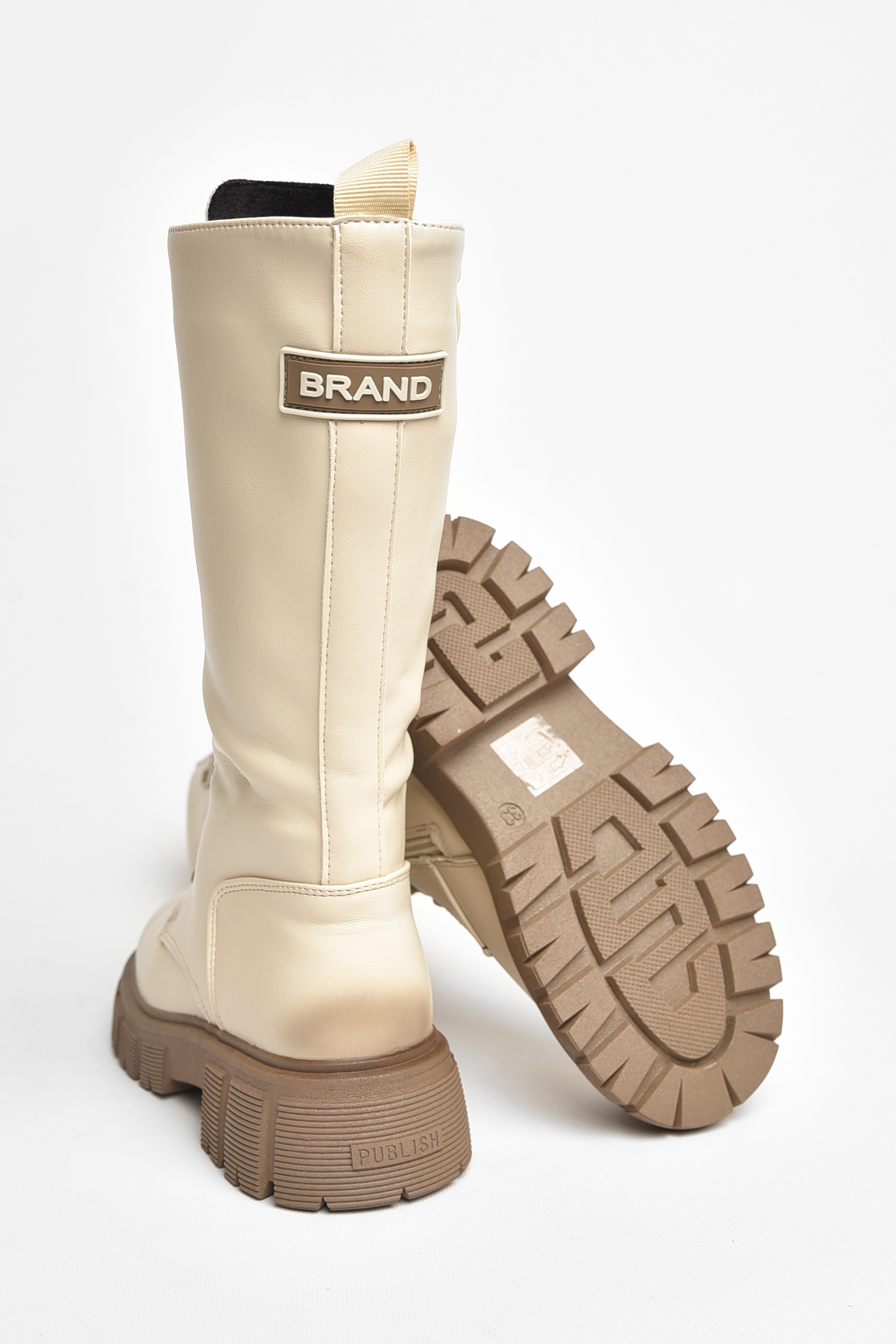 Фото товару Чоботи демісезонні дитячі дівчинка бежевого кольору №2