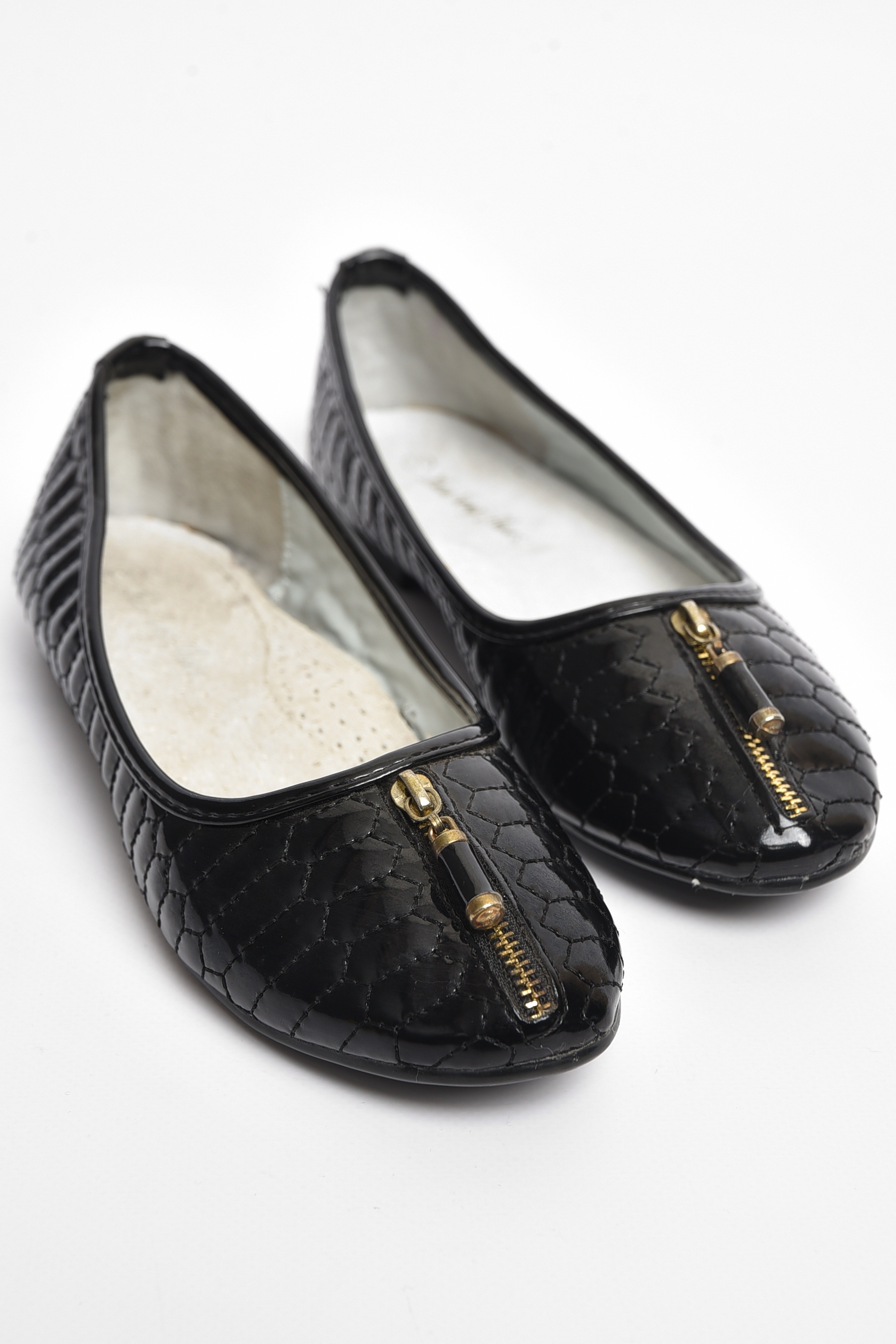 Фото товару Балетки дитячі для дівчинки чорного кольору №2