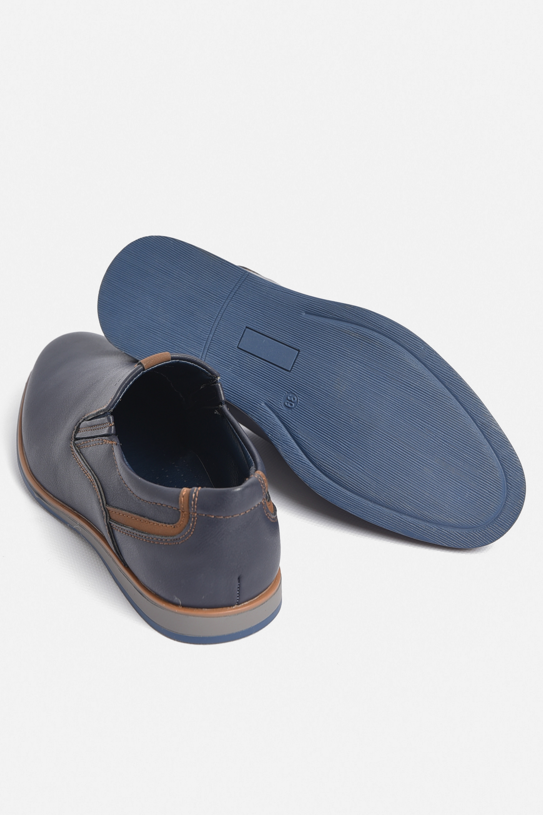 Фото товару Туфлі підліткові для хлопчика темно-синього кольору №2